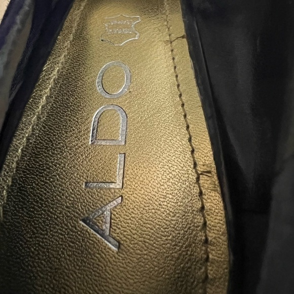 𝅺ALDO Women’s Platform Blue Suede Heels Size 7.5 - Picture 14 of 14